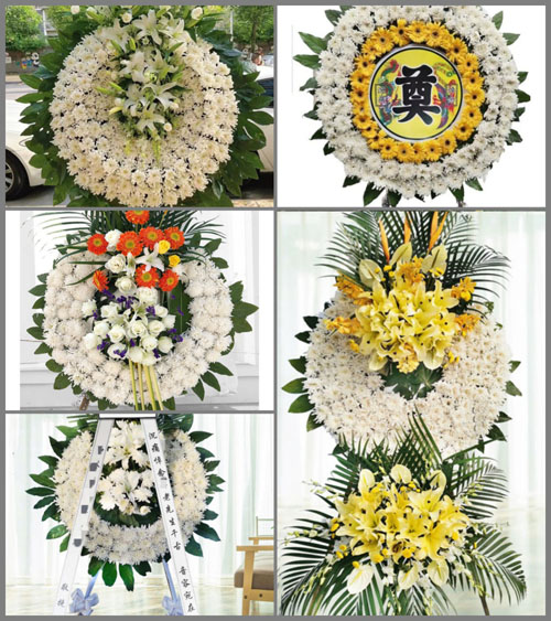 湖北黄冈市黄梅县濯港镇蒋咀村花圈速递